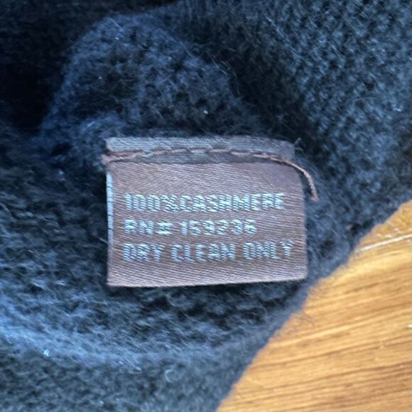 J.McLaughlin 100% Cashmere Mockneck Pullover Sweater in Black Size XL - Picture 3 of 3